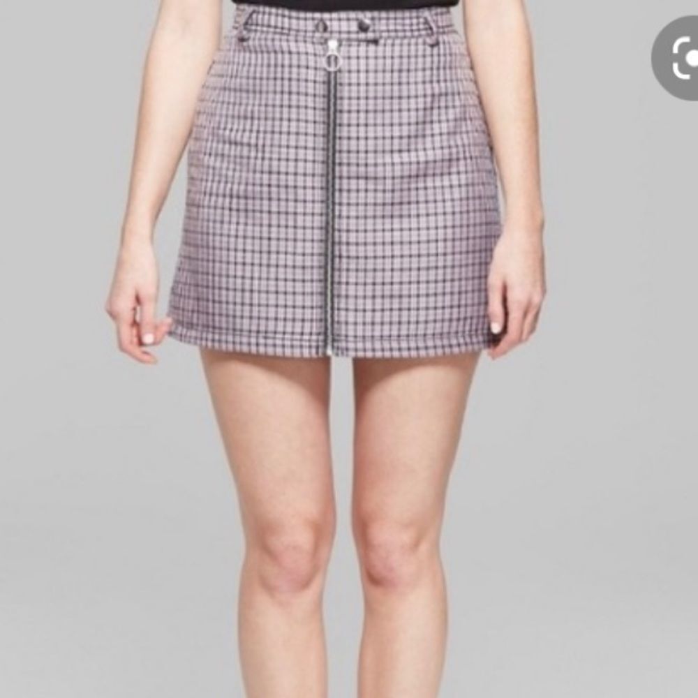 wild fable purple plaid mini skirt